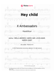 Sheet music, chords X Ambassadors - Hey child