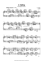 Sheet music, chords Edvard Hagerup Grieg - Lyric Pieces, op.38. No. 4 Dance