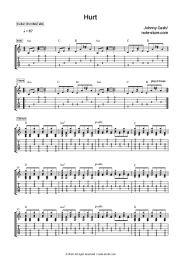 Sheet music, chords Johnny Cash - Hurt