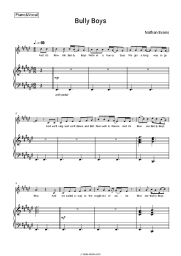 Sheet music, chords Nathan Evans - Bully Boys