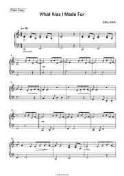 Sheet music, chords Billie Eilish - What Was I Made For