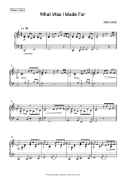 Sheet music, chords Billie Eilish - What Was I Made For