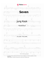 Sheet music, chords Jung Kook, Latto - Seven