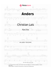Sheet music, chords Christian Lais - Anders