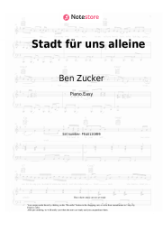 Sheet music, chords Ben Zucker - Stadt für uns alleine