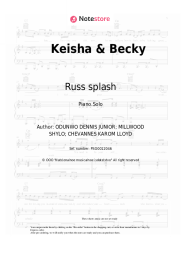 Sheet music, chords Russ splash, Tion Wayne, Aitch, Swarmz, Savo, Jay1 - Keisha & Becky