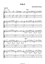 Sheet music, chords SIRA, badchieff, Bausa - 9 bis 9