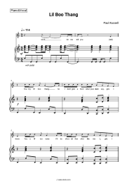 Sheet music, chords Paul Russell - Lil Boo Thang