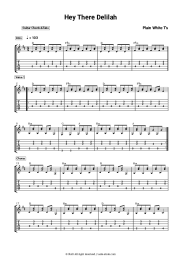 Sheet music, chords Plain White T's - Hey There Delilah