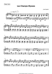 Sheet music, chords Joe Dassin - Les Champs-Elysees