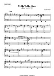 Sheet music, chords Bart Howard - Fly Me To The Moon