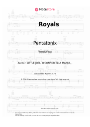 Sheet music, chords Pentatonix - Royals