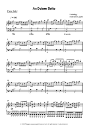 Sheet music, chords Unheilig - An deiner Seite