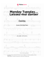 Sheet music, chords Dalida - Monday Tuesday... Laissez-moi danser
