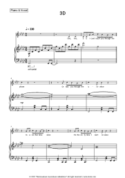 Sheet music, chords Jung Kook, Jack Harlow - 3D