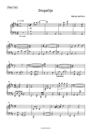 Sheet music, chords Marija Serifovic - Drugačija