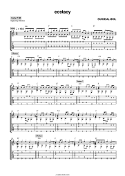 Sheet music, chords SUICIDAL-IDOL - ecstacy