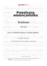 Sheet music, chords Skaldowie - Przesliczna wiolonczelistka