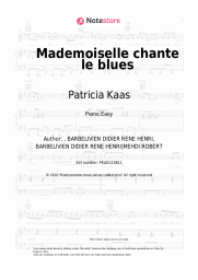 Sheet music, chords Patricia Kaas - Mademoiselle chante le blues