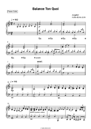 Sheet music, chords Angèle - Balance ton quoi