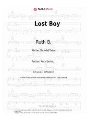 Sheet music, chords Ruth B. - Lost Boy
