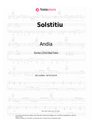 Sheet music, chords Andia - Solstitiu