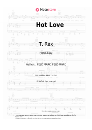 Sheet music, chords T. Rex - Hot Love