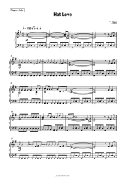 Sheet music, chords T. Rex - Hot Love