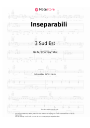 Sheet music, chords 3 Sud Est, Andia - Inseparabili