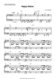 Sheet music, chords Ace of Base - Happy Nation