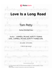Sheet music, chords Tom Petty - Love Is a Long Road
