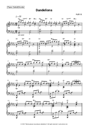 Sheet music, chords Ruth B. - Dandelions