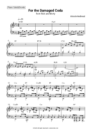 Sheet music, chords Blonde Redhead - For the Damaged Coda (from 'Rick and Morty')