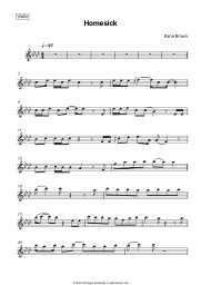 Sheet music, chords Kane Brown - Homesick