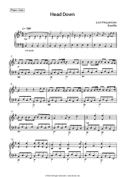 Sheet music, chords Lost Frequencies, Bastille - Head Down