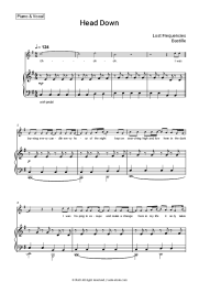 Sheet music, chords Lost Frequencies, Bastille - Head Down