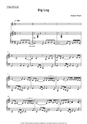 Sheet music, chords Robert Plant  - Big Log