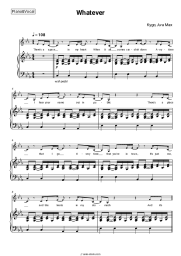 Sheet music, chords Kygo, Ava Max - Whatever