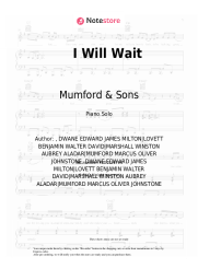undefined Mumford & Sons - I Will Wait