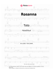 Sheet music, chords Toto - Rosanna