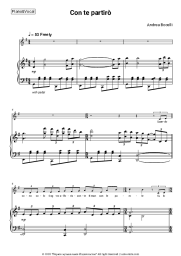 Sheet music, chords Andrea Bocelli - Con te partirò