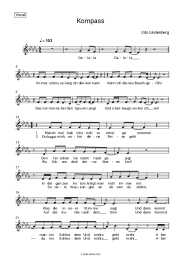 Sheet music, chords Udo Lindenberg - Kompass