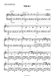 Sheet music, chords Ladynsax - YOU & I