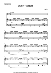 Sheet music, chords SAPHIR - Shot In The Night
