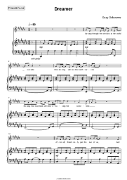 Sheet music, chords Ozzy Osbourne - Dreamer