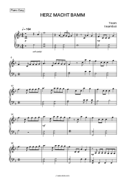 Sheet music, chords Tream, treamiboii - HERZ MACHT BAMM