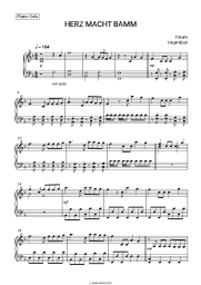 Sheet music, chords Tream, treamiboii - HERZ MACHT BAMM