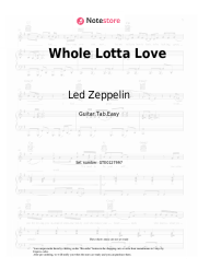 Sheet music, chords Led Zeppelin - Whole Lotta Love