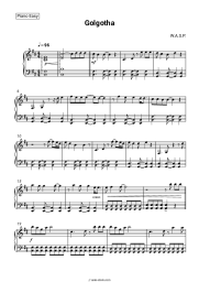 Sheet music, chords W.A.S.P. - Golgotha