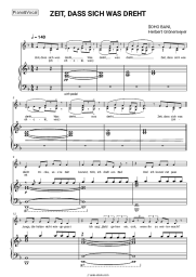Sheet music, chords $OHO BANI, Herbert Grönemeyer - ZEIT, DASS SICH WAS DREHT
